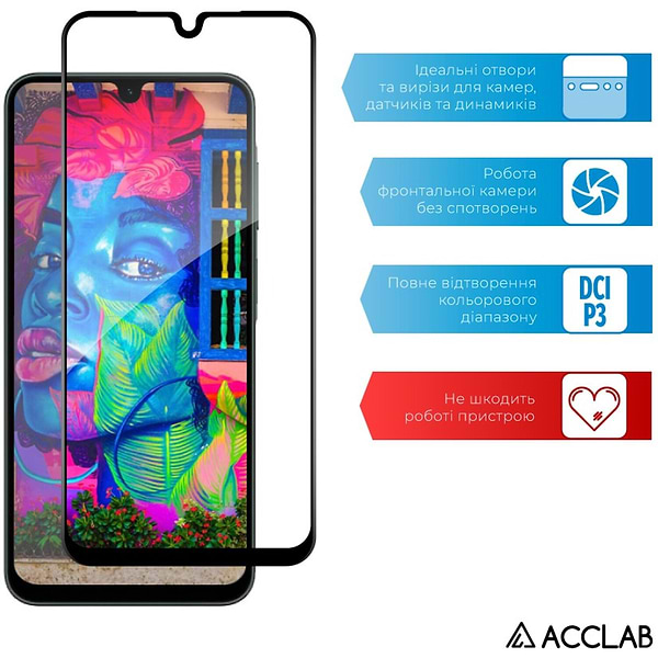Фото - Захисне скло для смартфону ACCLAB Full Glue for Samsung A26 Black (1283126608025)