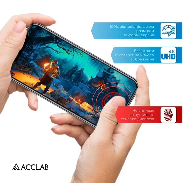 Фото - Захисне скло для смартфону ACCLAB Full Glue for Samsung A26 Black (1283126608025)