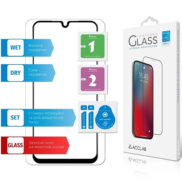 Фото - Захисне скло для смартфону ACCLAB Full Glue for Samsung A26 Black (1283126608025)