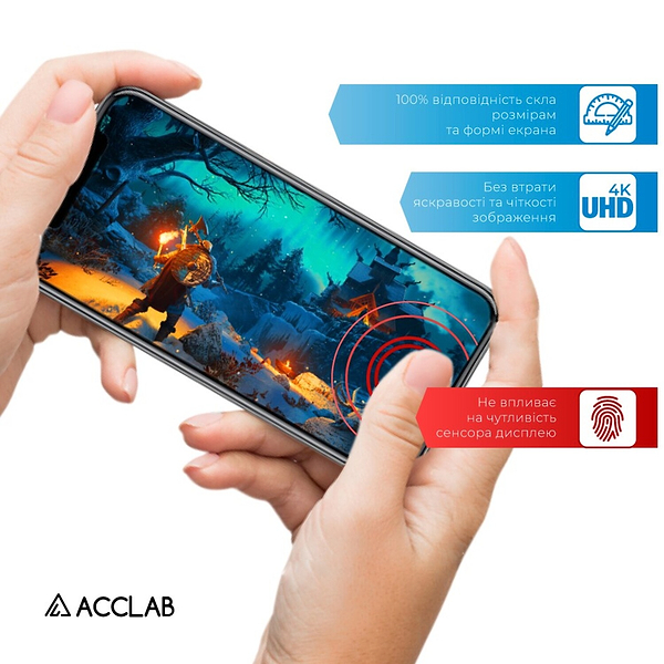 Фото - Захисне скло для смартфону ACCLAB Full Glue for Samsung A56 Black (1283126613029)