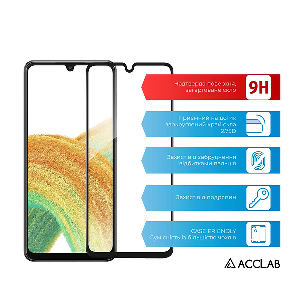 Фото - Захисне скло для смартфону ACCLAB Full Glue for Samsung A33 5G (1283126522383)