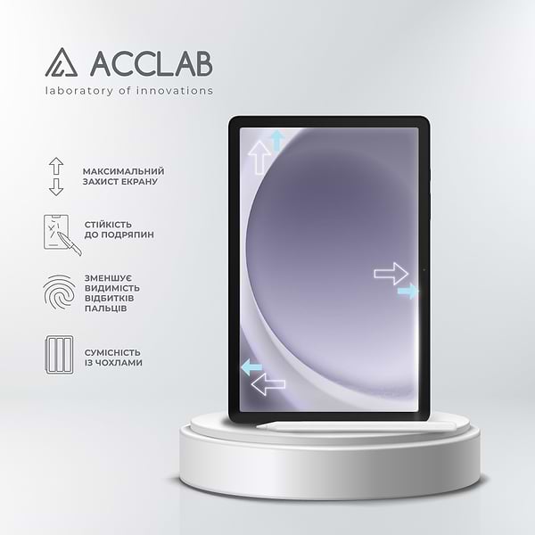 Фото - Захисне скло для планшету ACCLAB Full Glue for Samsung Galaxy Tab A9 Plus SM-X210/SM-X215/SM-X216 11'' (1283126588648)