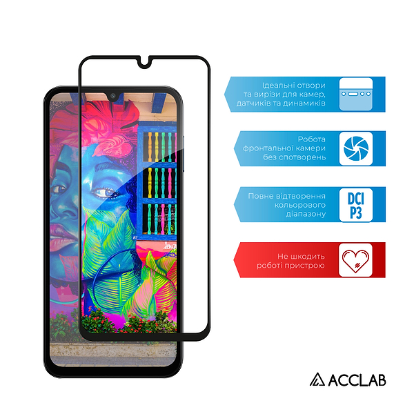 Фото - Захисне скло для смартфону ACCLAB Full Glue for Samsung M15 Black (1283126591709)