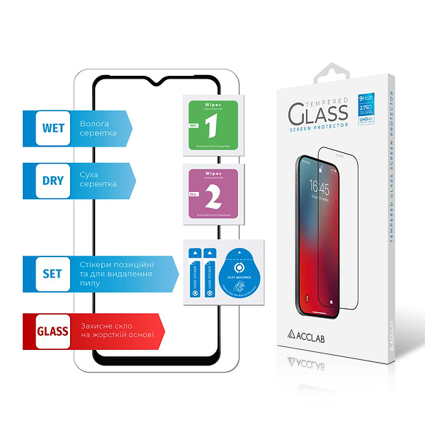 Фото - Защитное стекло для смартфона ACCLAB Full Glue for Tecno Spark Go 2023 (1283126564819)