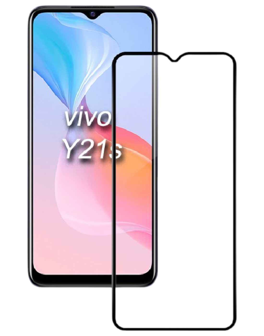 Защитное стекло для смартфона ACCLAB Full Glue for VIVO Y21S Black (1283126526985)