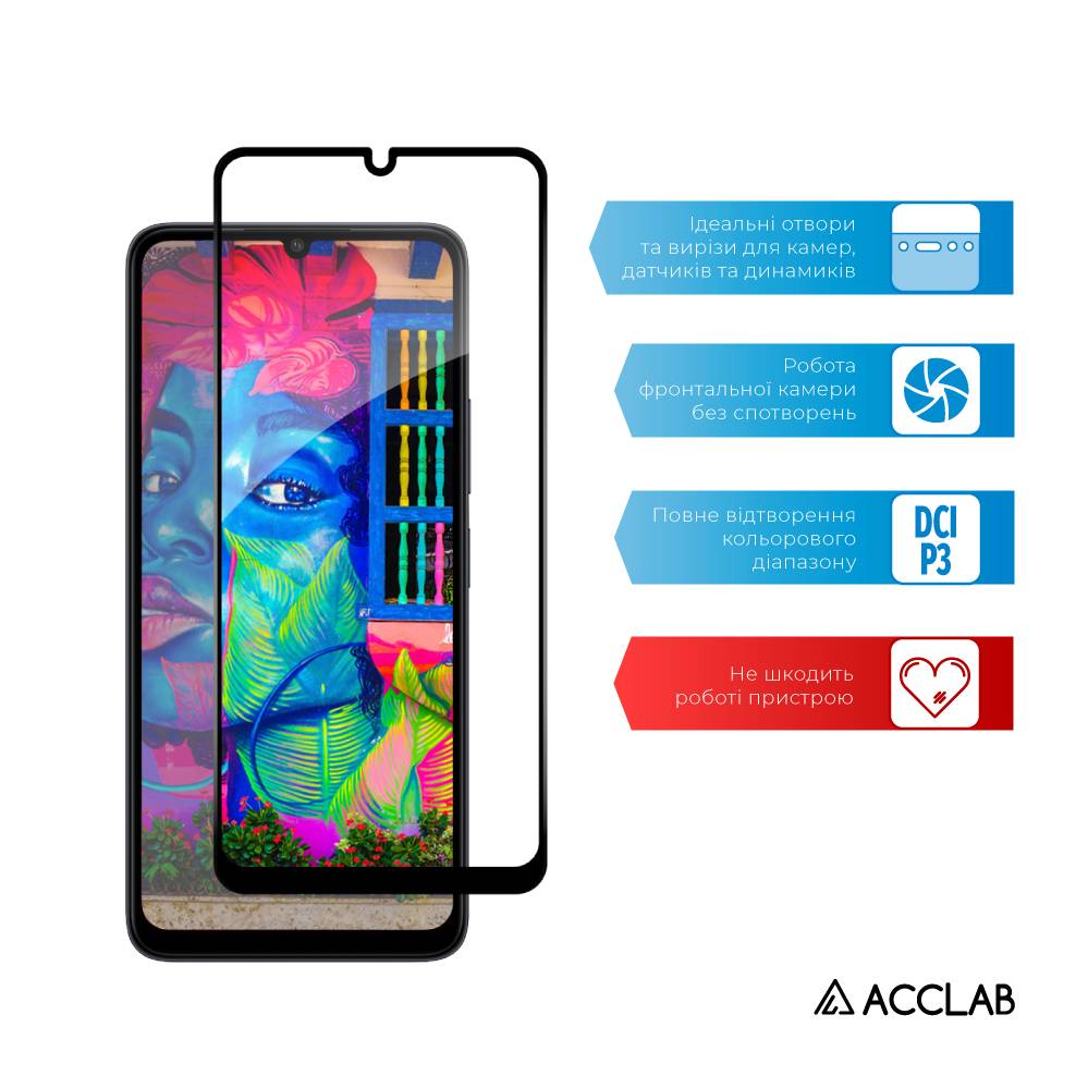 Фото - Защитное стекло для смартфона ACCLAB Full Glue for Xiaomi Redmi 13C (1283126583209)