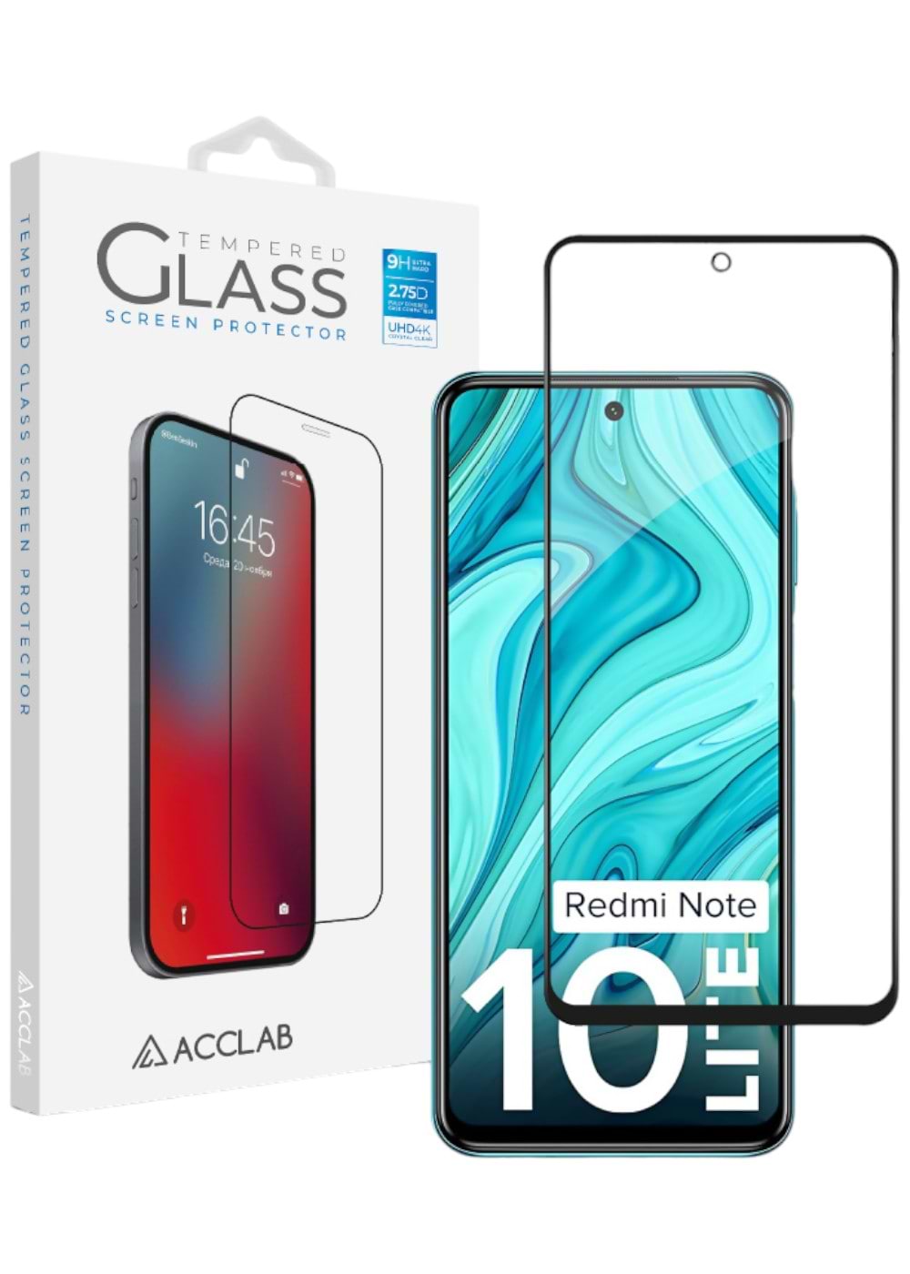 Захисне скло для смартфону ACCLAB Full Glue for Xiaomi Redmi Note 10 Lite Black (1283126517938)
