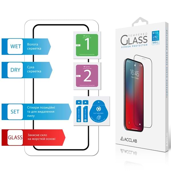 Фото - Захисне скло для смартфону ACCLAB Full Glue for Xiaomi Redmi Note 14 4G Black (1283126607233)