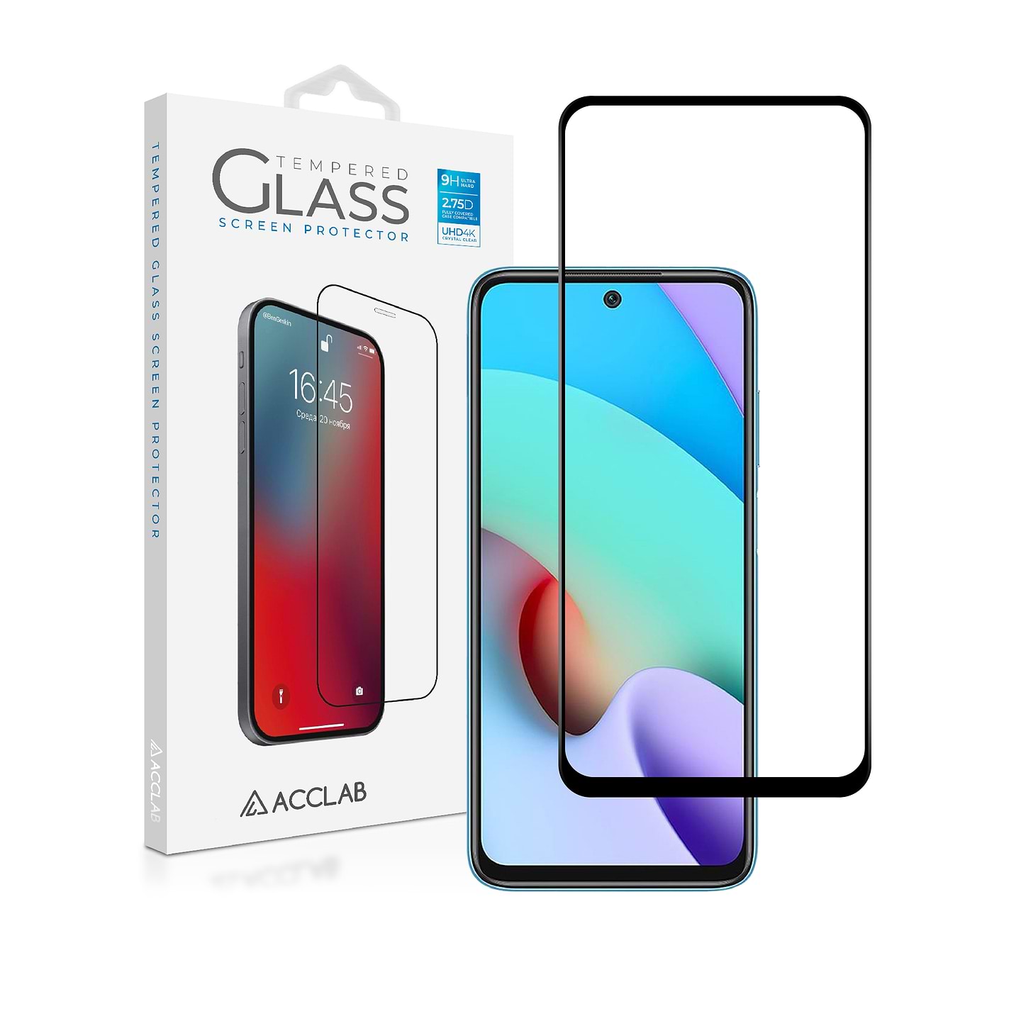 Захисне скло для смартфону ACCLAB Full Glue for Xiaomi Redmi 10 (1283126517426) - Фото 1