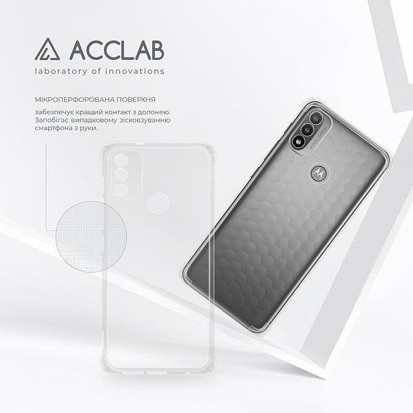 Фото - Чохол для смартфону ACCLAB Shockproof for Moto E20/E30 (світлий) (1283126553752)