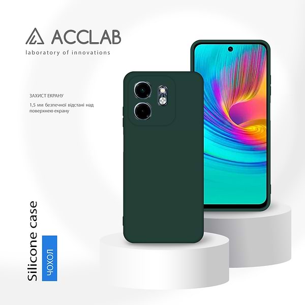 Фото - Чехол для смартфона ACCLAB Silicone Case for Infinix Smart 9 Dark Green (1283126601347)