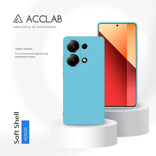 Фото - Чехол для смартфона ACCLAB Silicone Case for Xiaomi Redmi Note 13 Pro 4G Blue (1283126602870)