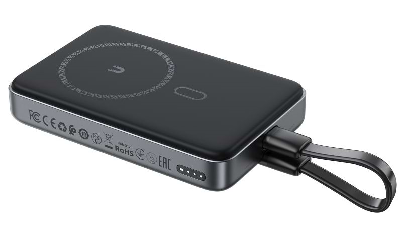 Батарея мобільна AceFast M10-10000 PD30W magnetic wireless charging power bank with cable Black (6974316283300)