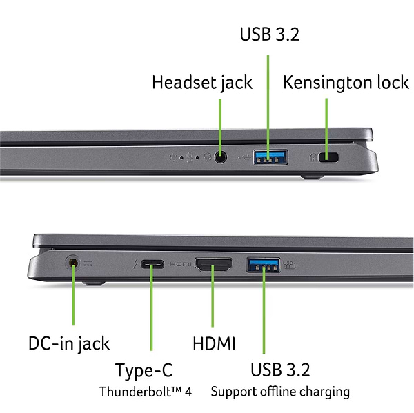 Фото - Ноутбук Acer Aspire 17 A17-51M (NX.J0JEU.005) Steel Gray