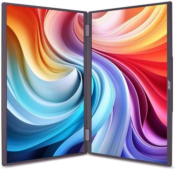 Фото - Монитор Acer Dual Portable PD163Qbmiuux Silver (UM.ZP3EE.008)