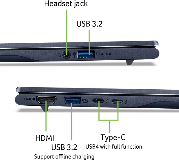 Фото - Ноутбук Acer Swift 14 AI SF14-51 (NX.J2KEU.003) Steam Blue
