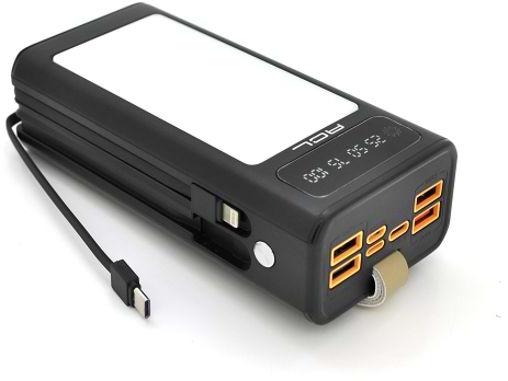 Фото - Батарея мобильная ACL PW-90 30000mAh, SOLAR, TypeC + Lighting, Black