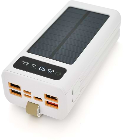 Фото - Батарея мобільна ACL PW-90 30000mAh, SOLAR, TypeC + Lighting, White