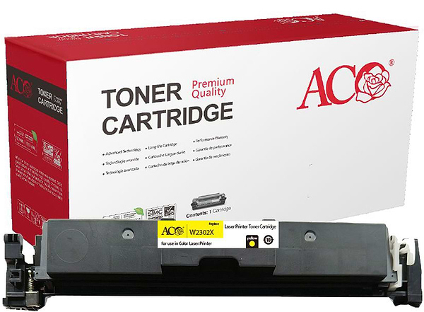 Фото - Картридж для лазерных принтеров/МФУ ACO аналог HP W2302X  (HP 230X) для HP Color LaserJet Pro 4203 MFP 4303 Yellow max без чипа (ACO-W2302XNC)