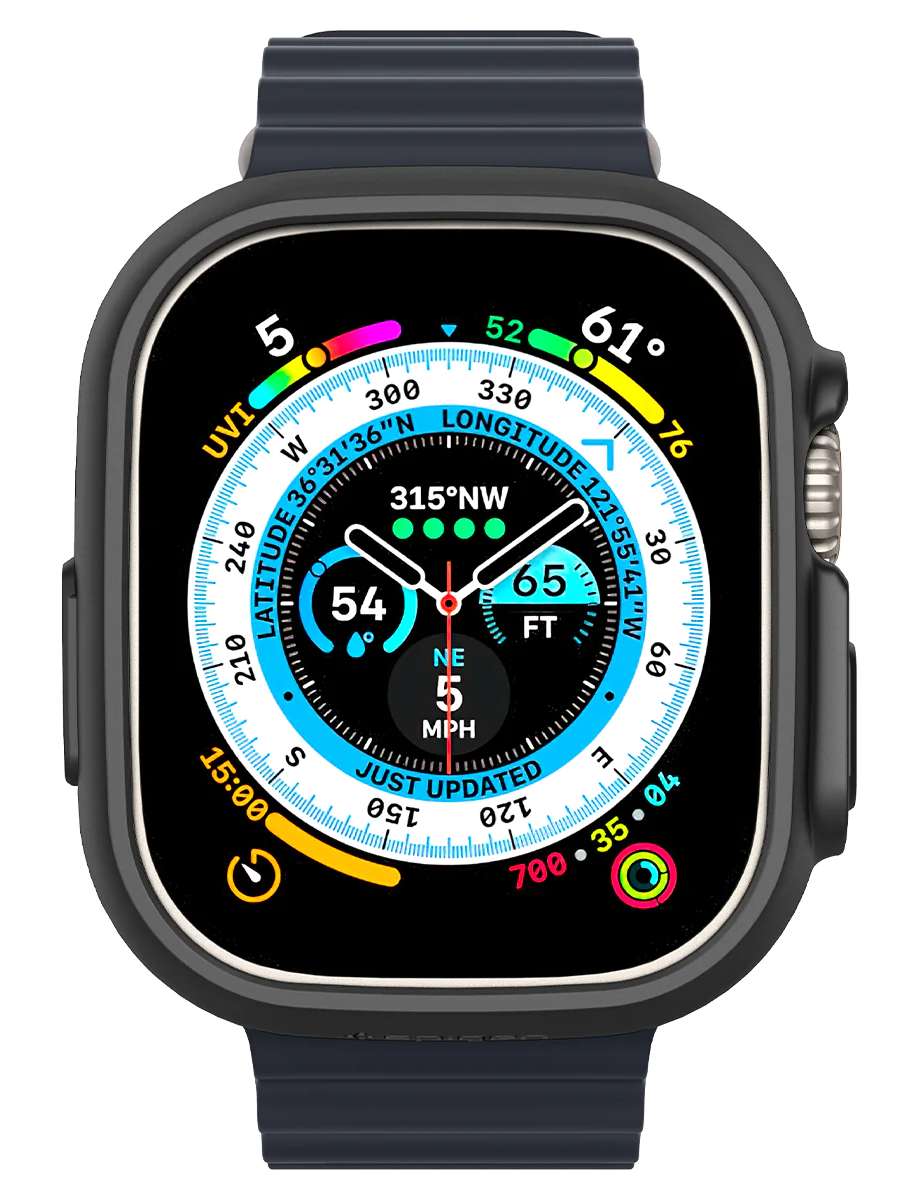 Чехол-бампер для смарт-часов Spigen for Apple Watch Ultra (49mm) Thin Fit Black (ACS05458)