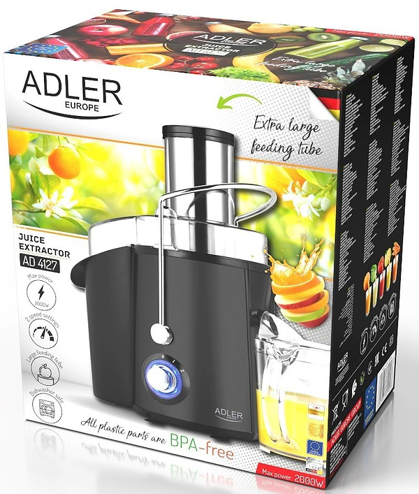 Фото - Соковитискач відцентровий Adler AD 4127 Black