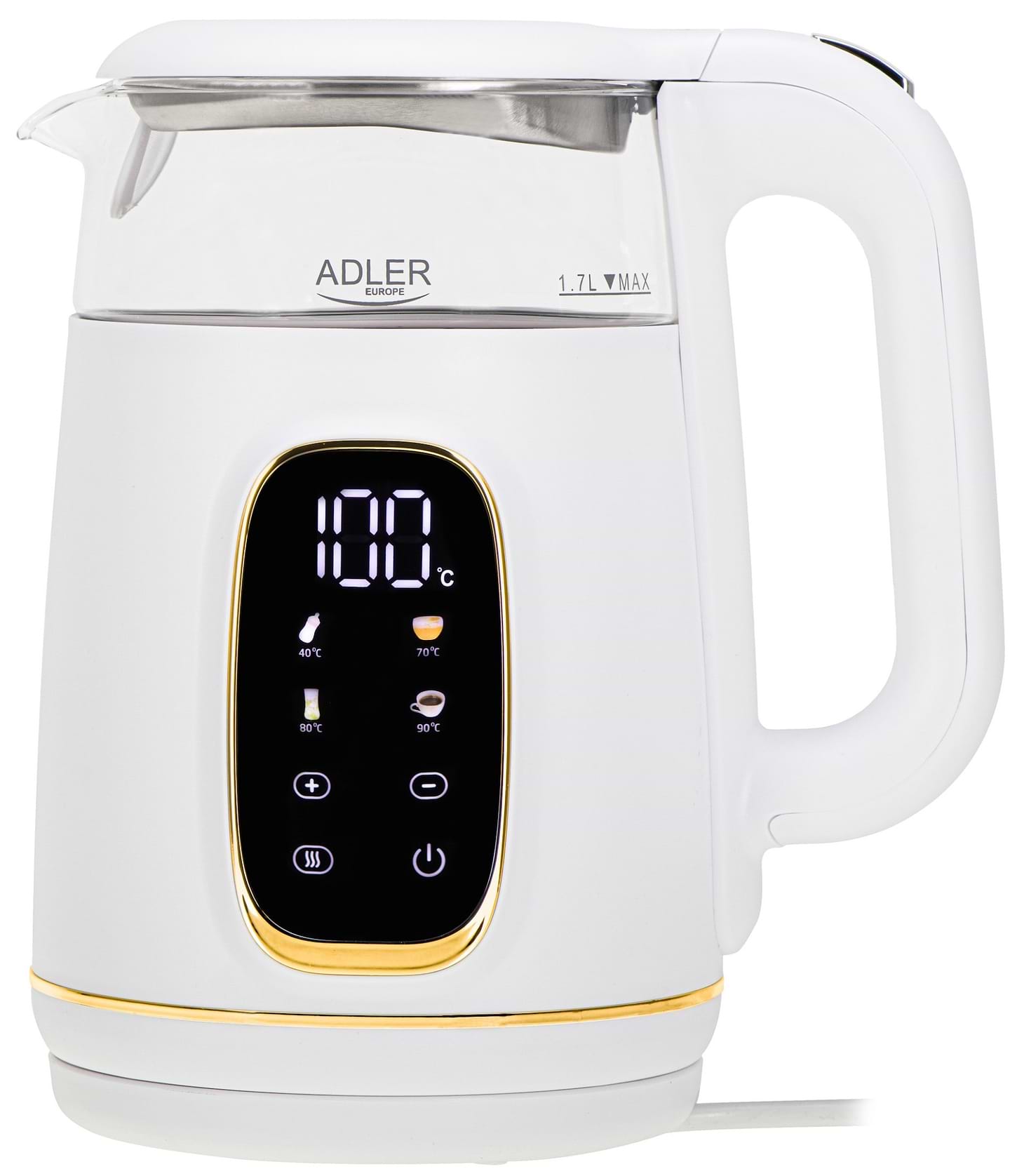 Электрический чайник Adler AD 1305 White Gold - Фото 1