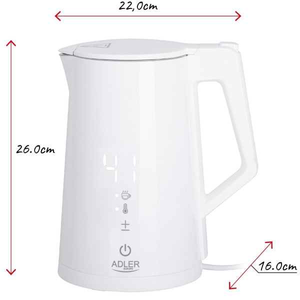 Фото - Электрический чайник Adler AD 1345 White