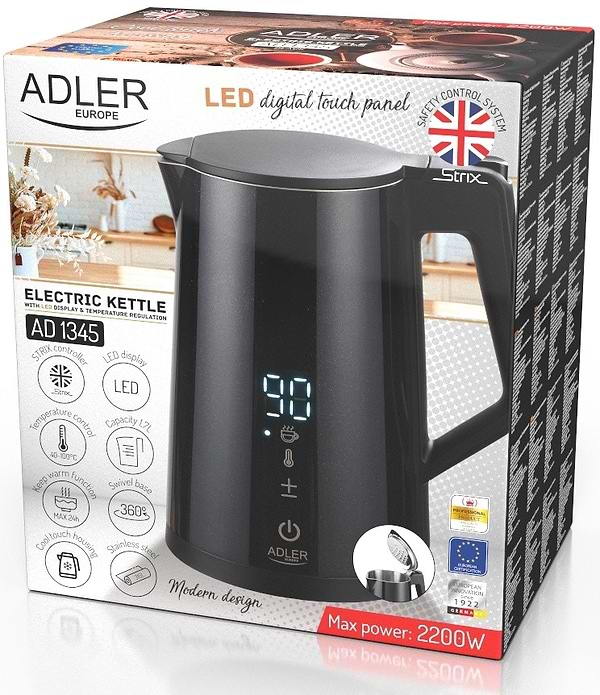 Фото - Электрический чайник Adler AD 1345 Black