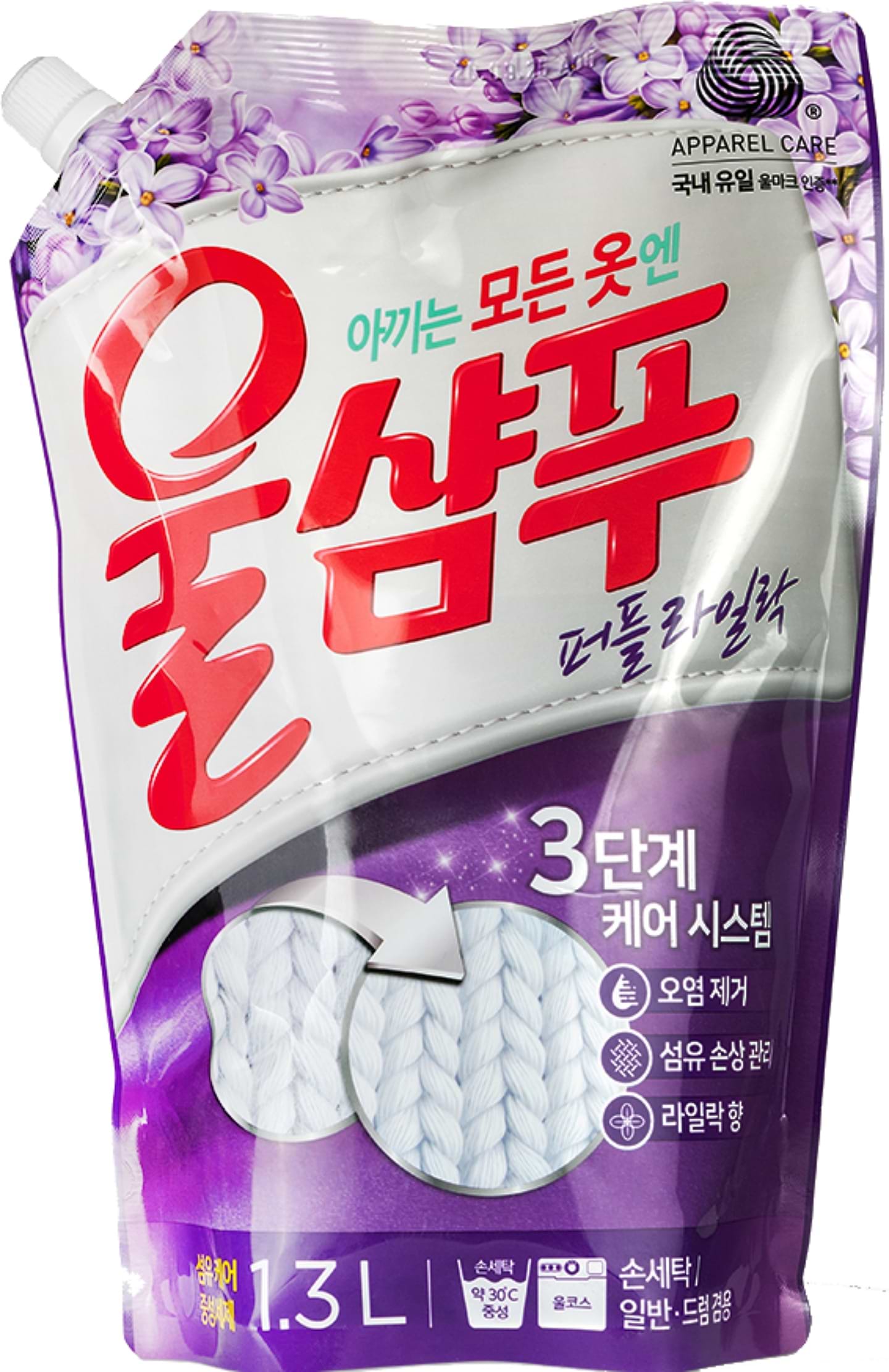 Засіб для делікатного прання Aekyung Wool Champoo Purple Lilac 1,3 л (8801046879078)