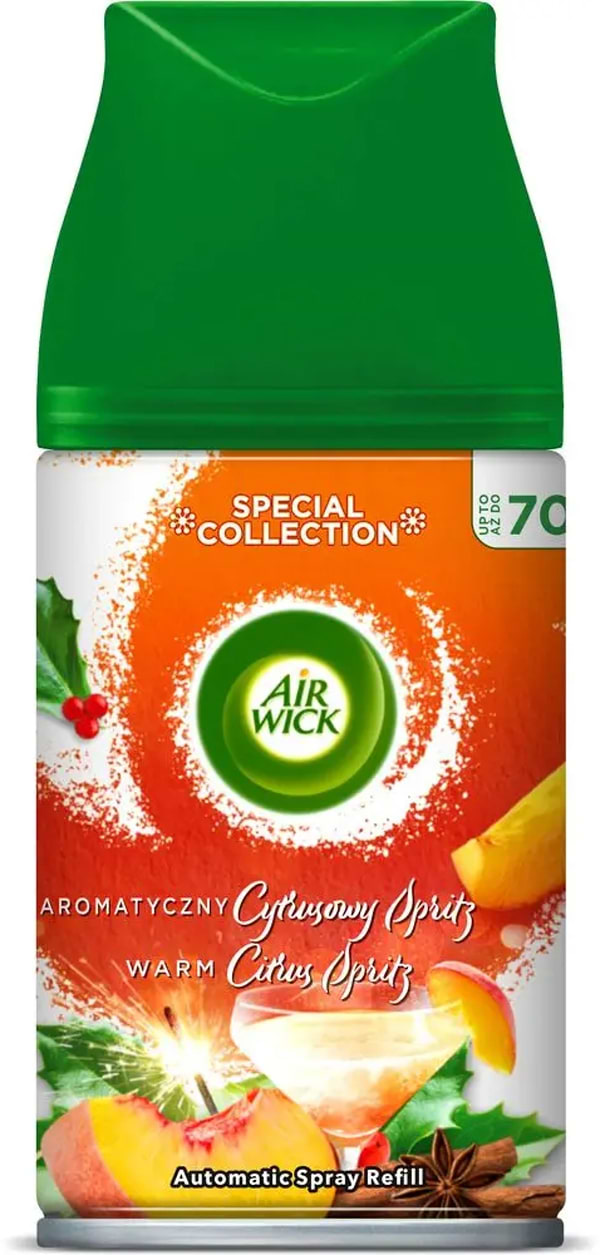 Фото - Змінний балон до освіжувача повітря Air Wick Fmatik Зігріваючий цитрусовий Шпріц 250 мл Фото - Змінний балон до освіжувача повітря Air Wick Fmatik Зігріваючий цитрусовий Шпріц 250 мл