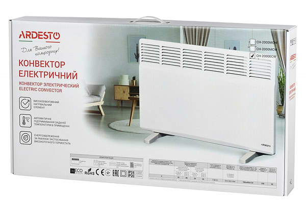 Фото - Конвектор Ardesto СН-1500ECW