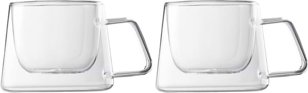 Фото - Уцінка - Набір чашок з подвійними стінками Ardesto 200 мл 2 шт. (AR2620BHR)