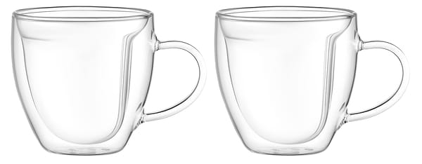 Фото - Набір чашок з подвійними стінками Ardesto 250 мл 2 шт. (AR2625BHL)