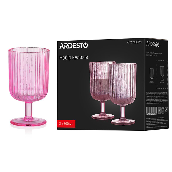 Фото - Набор бокалов Ardesto 300 мл 2 шт. (AR2630GPN)