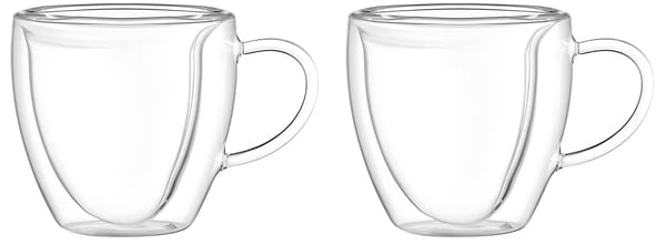 Фото - Набір чашок з подвійними стінками Ardesto 330 мл 2 шт. (AR2633BHL)