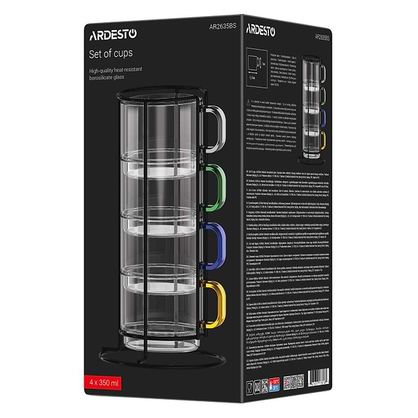 Фото - Набор чашек Ardesto 350 мл 4 шт. (AR2635BS)