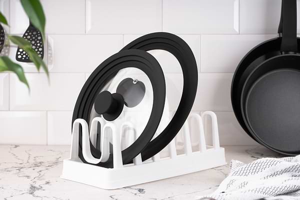 Фото - Підставка для кухонного приладдя Ardesto для кришок 35x15.2x11.7 White (AR4035L)