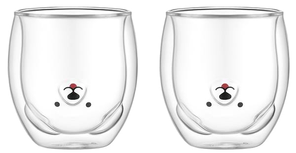 Фото - Набір чашок з подвійними стінками Ardesto Animals 300 мл 2 шт. (AR2630BWA)