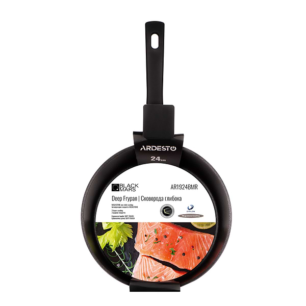 Фото - Сковорода універсальна Ardesto Black Mars Favola 24 см (AR1924BMR)