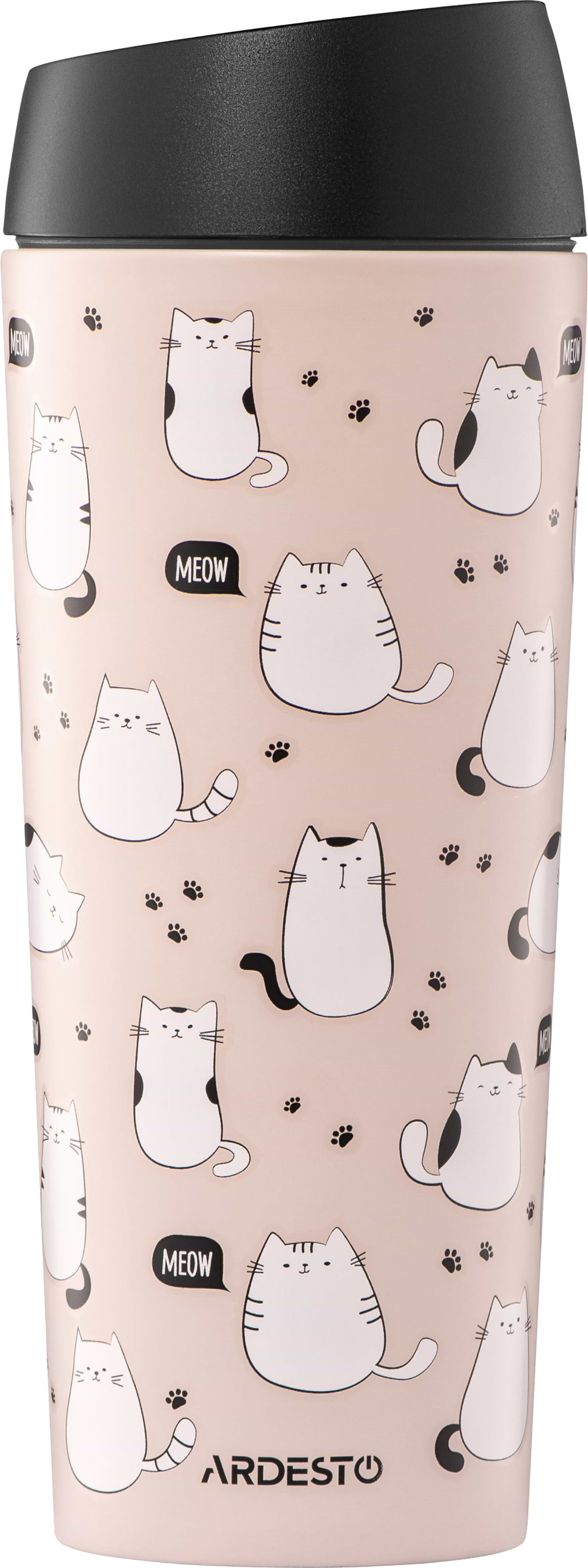 Термокружка Ardesto Coffee Time Cats 450 мл (AR2645FC) - Фото 1