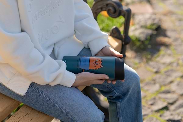 Фото - Термочашка Ardesto Coffee Time Red Cat 450 мл Blue (AR2645CG)