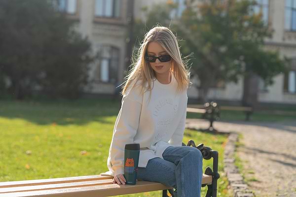 Фото - Термочашка Ardesto Coffee Time Red Cat 450 мл Blue (AR2645CG)