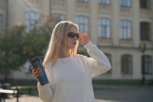 Фото - Термочашка Ardesto Coffee Time Red Cat 450 мл Blue (AR2645CG)