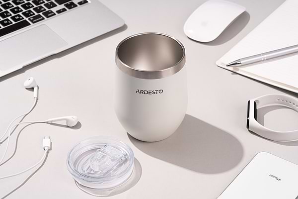 Фото - Термокружка Ardesto Compact Mug 350 мл White (AR2635MMW)