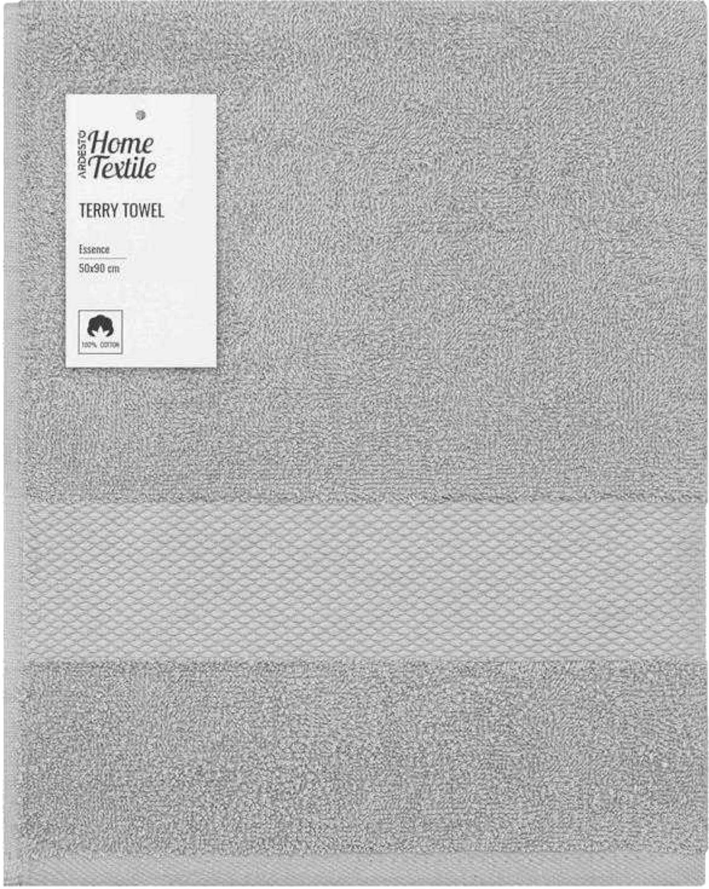 Рушник для обличчя Ardesto махровий Essence сірий 50х90 см (ART2250GR)