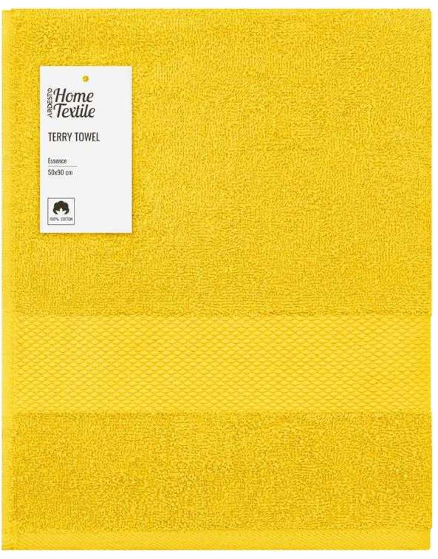 Рушник для обличчя Ardesto махровий Essence жовтий 50х90 см (ART2250YE)