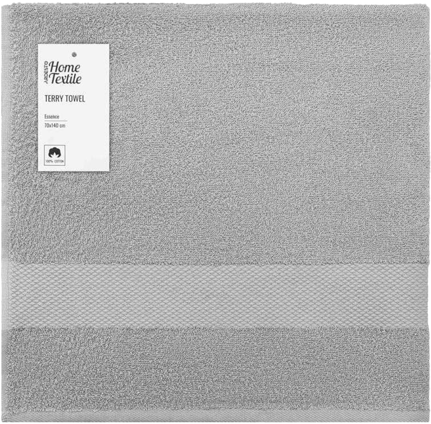 Рушник банний Ardesto махровий Essence сірий 70х140 см (ART2270GR)