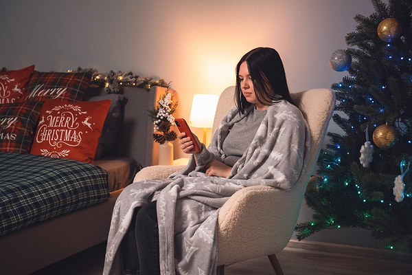 Фото - Плед полуторный Ardesto Flannel, 160х200 см Елки (ART0110PB)