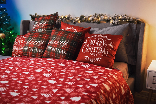 Фото - Плед односпальний Ardesto Fleece 130x160 см засніжені ялинки (ART0715PB)