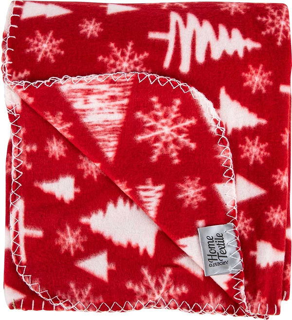 Фото - Плед односпальний Ardesto Fleece 130x160 см засніжені ялинки (ART0715PB)